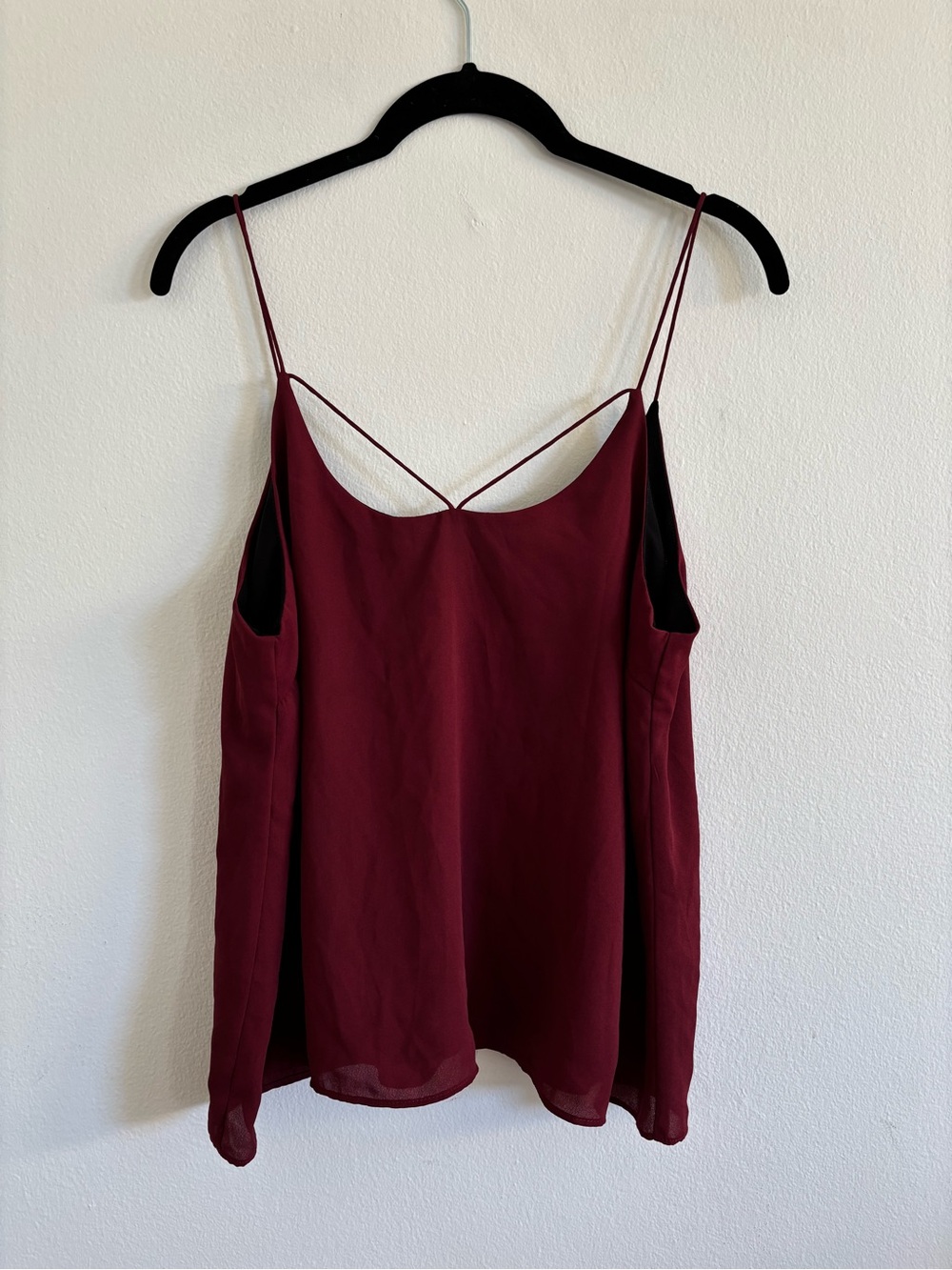 Lucca Couture Burgundy Double-Strap Cami